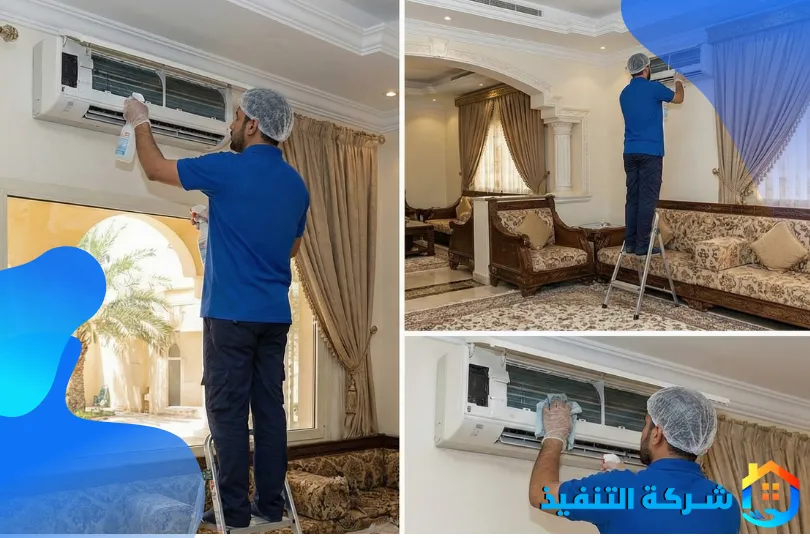 خطوات العمل في شركة غسيل مكيفات بمكة